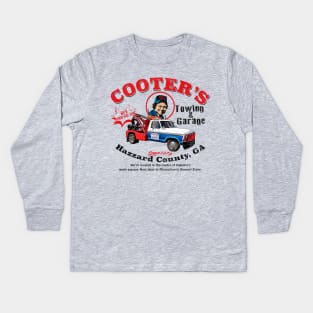 Cooter's Towing Worn Hazzard County Kids Long Sleeve T-Shirt